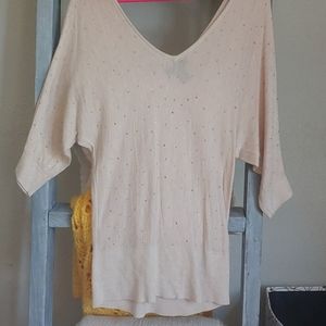 White House Black Market studded dolman sweater